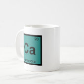 Mug Ca - Table périodique de chimie grecque Cassandra (Devant gauche)