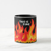 Mug "Ça va" (blanc + feu et flammes) (Centre)
