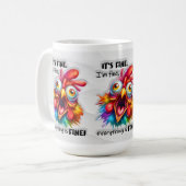 Mug Ça va, c'est drôle pour l'amoureux du poulet (Devant gauche)