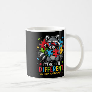 Mug Ça va d'être différent Autisme Raccoon Autisme Aw