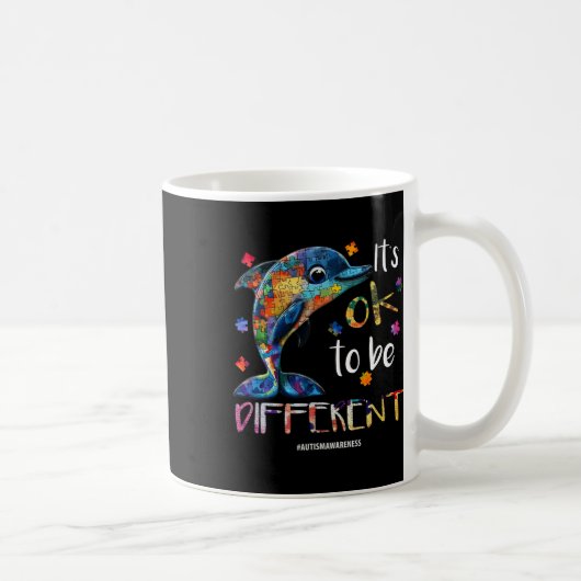Mug Ça va être différent - Dauphin de Sensibilisation  (Droite)