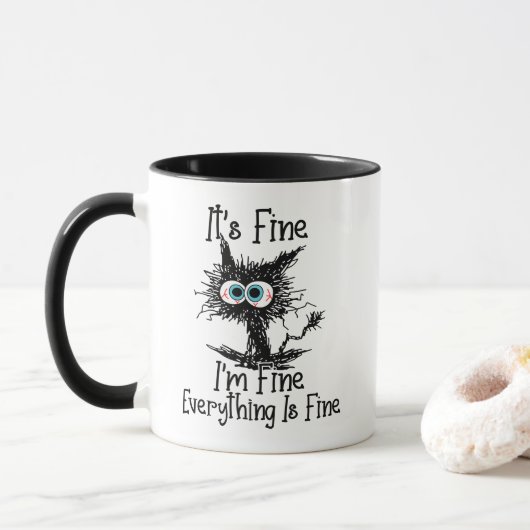 Mug Ça va, je vais bien tout va bien. (Avec donut)