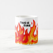 Mug "Ça va" (noir avec flammes) (Centre)