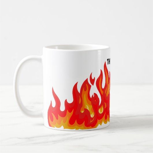 Mug "Ça va" (noir avec flammes) (Gauche)