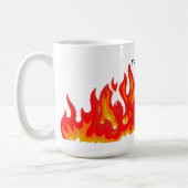 Mug "Ça va" (noir + feu et flammes) (Gauche)