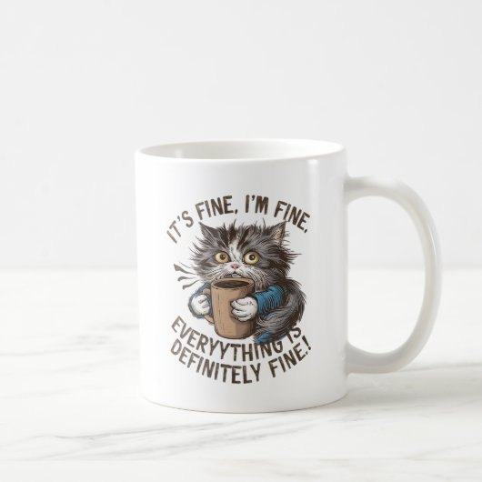 Mug "Ça va. Tout va bien." Frantic Cat (Droite)