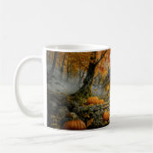 Mug Cabane de forêt d'Halloween avec citrouilles, chem (Gauche)