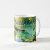 Mug Cabane du ruisseau forestier avec canards, pierre (Devant droit)