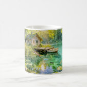 Mug Cabane du ruisseau forestier avec canards, pierre (Centre)