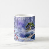 Mug Cabane enneigée de la forêt enchantée avec pont et (Centre)