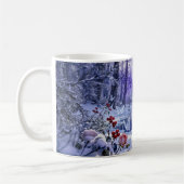 Mug Cabane enneigée de la forêt enchantée avec pont et (Gauche)