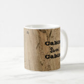 Mug Cabane rustique à veinage de bois Douce Cabane (Devant droit)