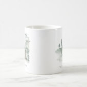 Mug Cabane Rustique Noël Personnalisé Vert Forêt de No (Centre)