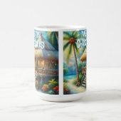 Mug Cabane Tropicale Noël Palm Tree Beach Lumières (Centre)