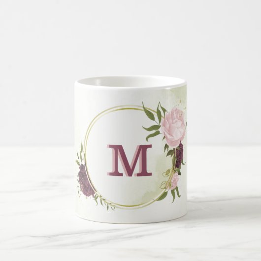 Mug cabernet rose floral verdure  (Centre)
