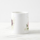 Mug cabernet vert rose fleuri (Centre)