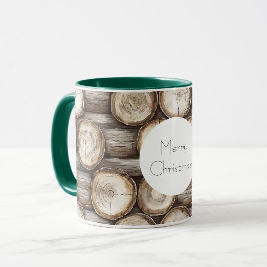 Mug Cabine de bois Noël (Devant gauche)