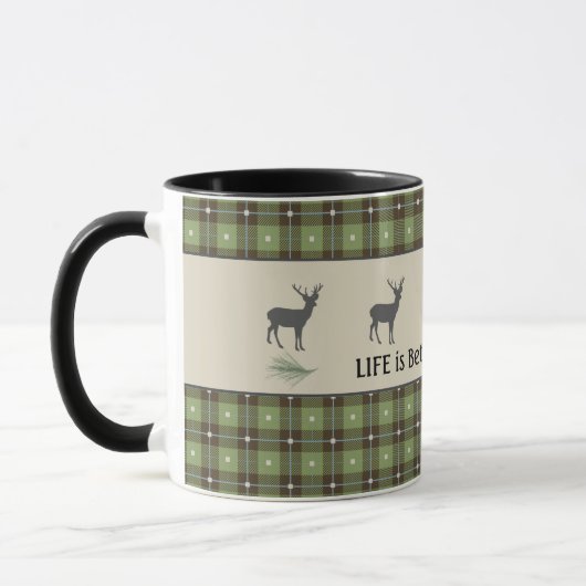 Mug Cabine de cerfs verts (Gauche)
