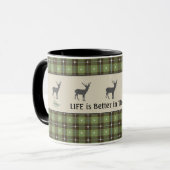Mug Cabine de cerfs verts (Devant gauche)