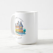Mug Cabine de journal personnalisé Noël (Devant gauche)