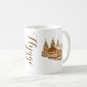 Mug Cabine de rondin confortable - Hygge ou votre (Devant droit)