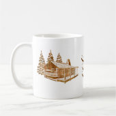 Mug Cabine de rondin confortable - Hygge ou votre (Gauche)
