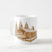 Mug Cabine de rondin confortable - Hygge ou votre (Devant gauche)