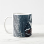 Mug Cabine d'hiver avec neige et pins (Gauche)