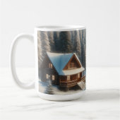 Mug Cabine d'hiver dans la forêt (Gauche)