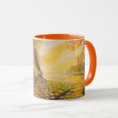 Mug Cabine isolée au lever du soleil (Devant droit)