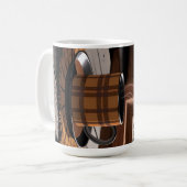 Mug Cabine Plaid Café Automne Forêt Rustique Accueil A (Devant gauche)