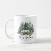 Mug Cabine rustique de Noël en bois (Gauche)