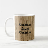 Mug Cabine Sweet Cabine Woodgrain Photo Natural Rustic (Gauche)
