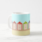 Mug Cabines de plage colorées été (Devant gauche)