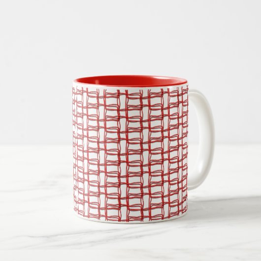 Mug - câblé en rouge (Devant droit)