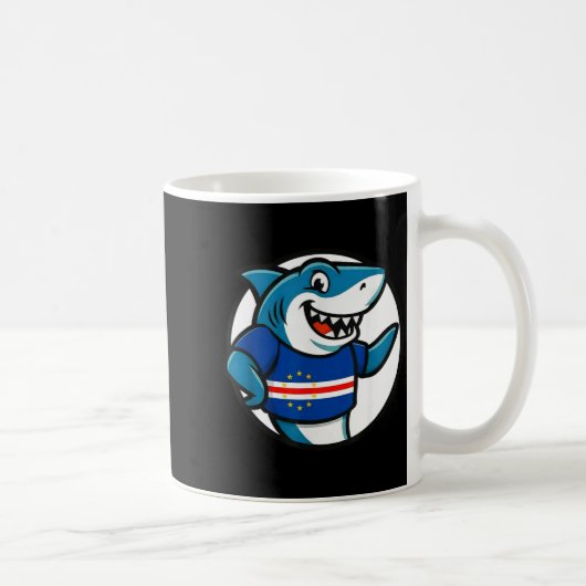 Mug Cabo Verde Flag Shark Funny Cabo Verdean  (Droite)