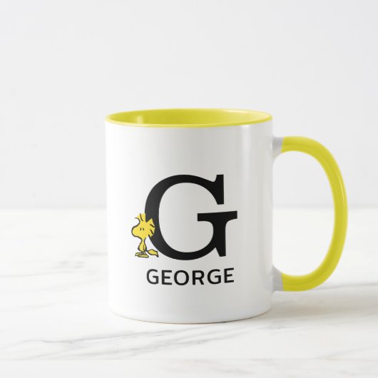 Mug cacahuètes | Bois Nom et monogramme G (Droite)