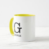 Mug cacahuètes | Bois Nom et monogramme G (Devant gauche)