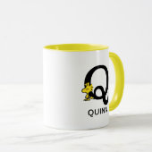 Mug cacahuètes | Bois Nom et monogramme Q (Devant droit)
