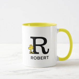 Mug cacahuètes   Bois Nom et monogramme R