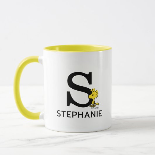 Mug cacahuètes | Bois Nom et monogramme S (Gauche)