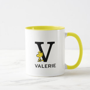 Mug cacahuètes Bois Nom et monogramme V