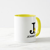 Mug cacahuètes | Bois Nom et monographie J (Devant droit)