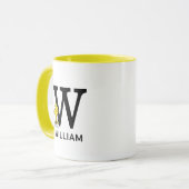 Mug cacahuètes | Bois Nom & Monogramme W (Devant gauche)