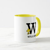 Mug cacahuètes | Bois Nom & Monogramme W (Devant droit)