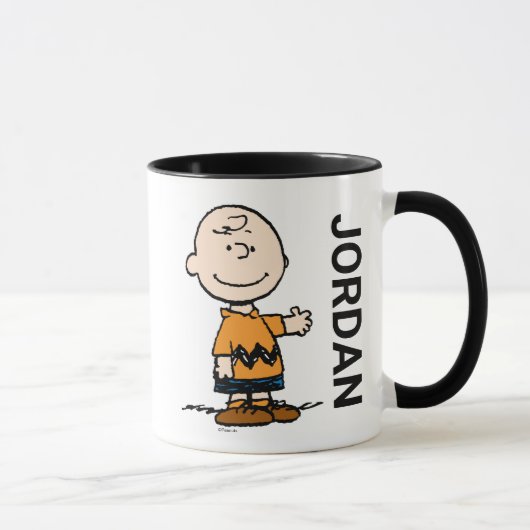 Mug cacahuètes | Charlie Brown | Ajouter Votre Nom (Droite)
