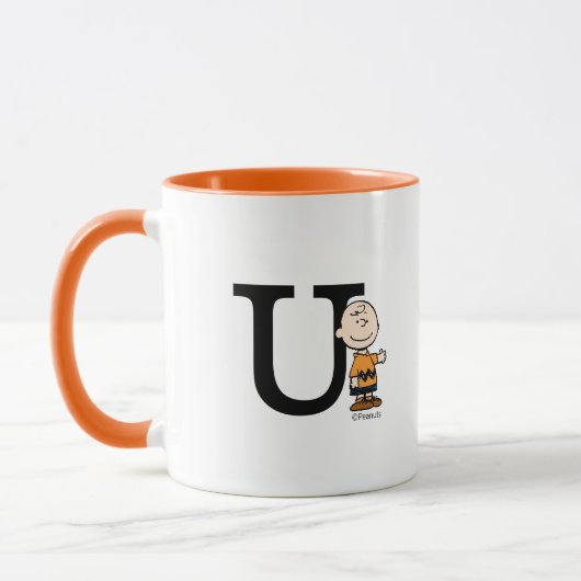 Mug cacahuètes | Charlie Brown Monogram U (Gauche)