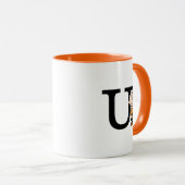 Mug cacahuètes | Charlie Brown Monogram U (Devant droit)