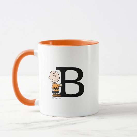 Mug cacahuètes | Charlie Brown Monogramme B (Gauche)