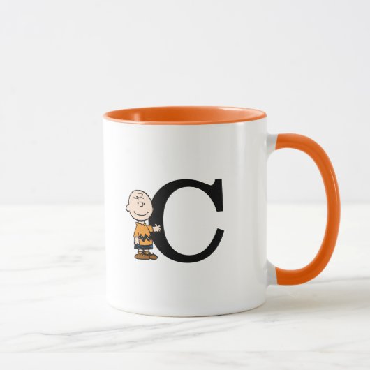 Mug cacahuètes | Charlie Brown Monogramme C (Droite)
